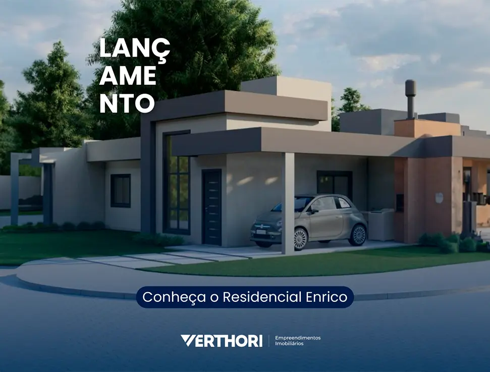 Fachada do Residencial Enrico, lançamento da Verthori